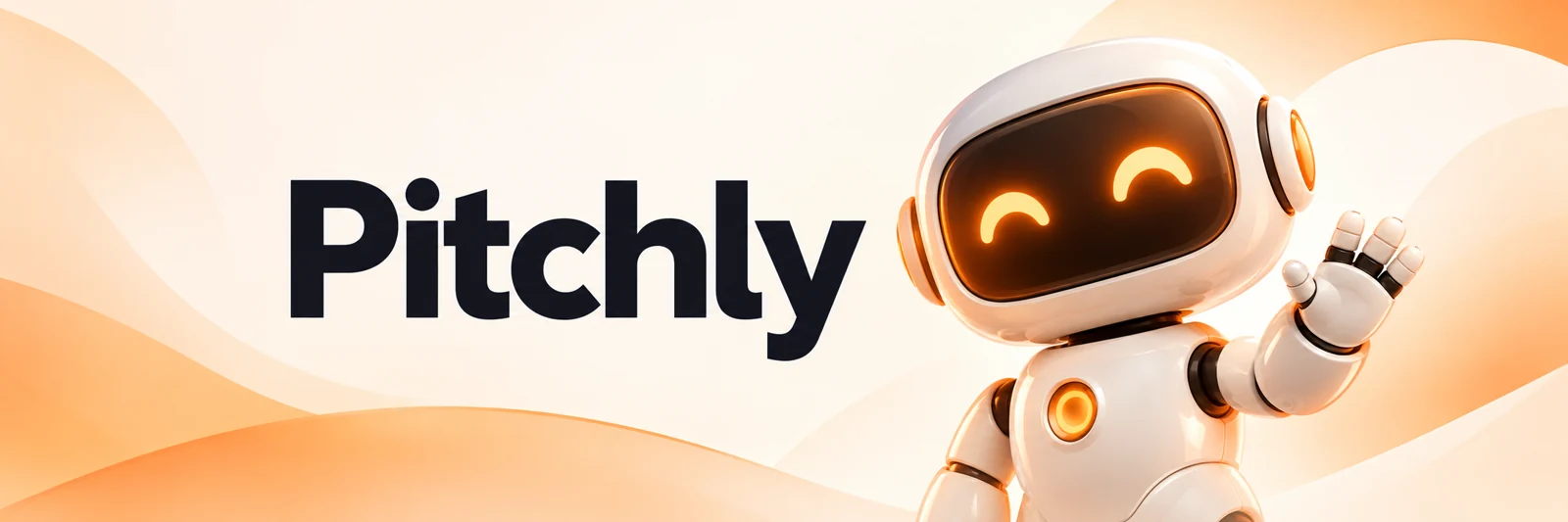 Pitchly et sa mascotte robot 3D souriante